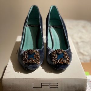 LAB Velvet Brooch Heels